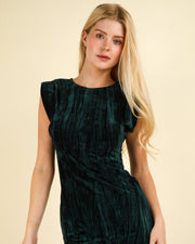 Velvet Fitted Mini Holiday Dress