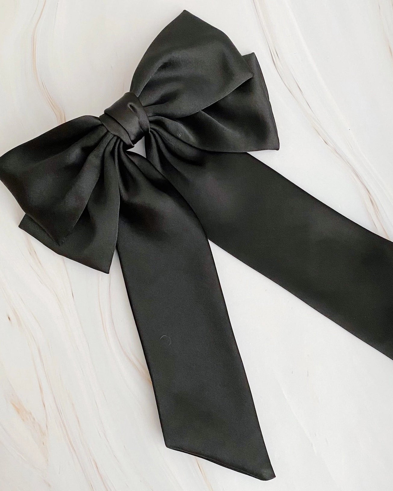 Double Satin Bow Hair Clip