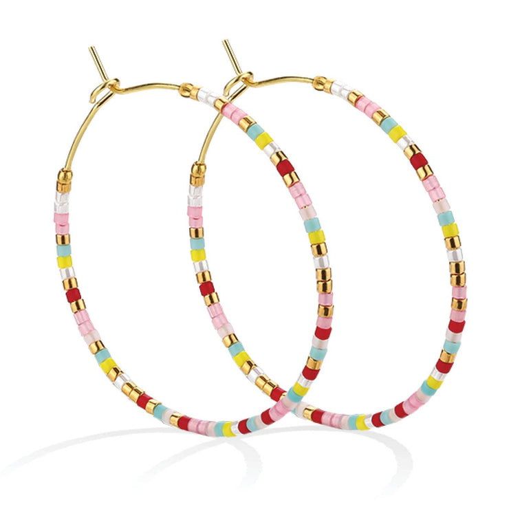 Miyuki Delica Hoop Earrings