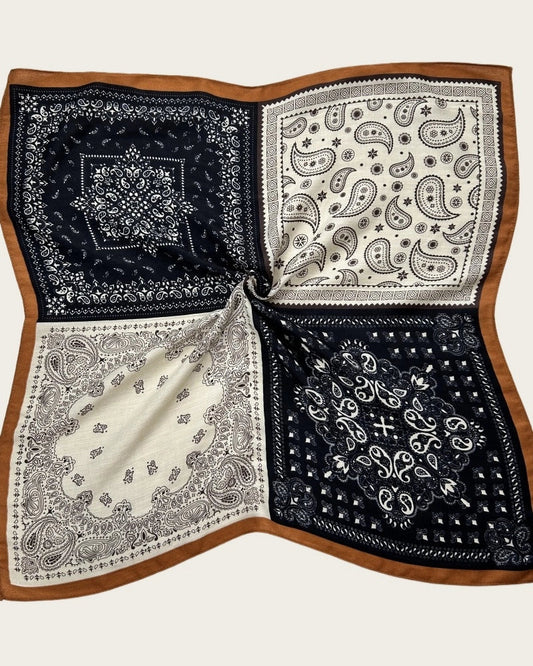 Bohemian Vintage Patchwork Bandana Camel