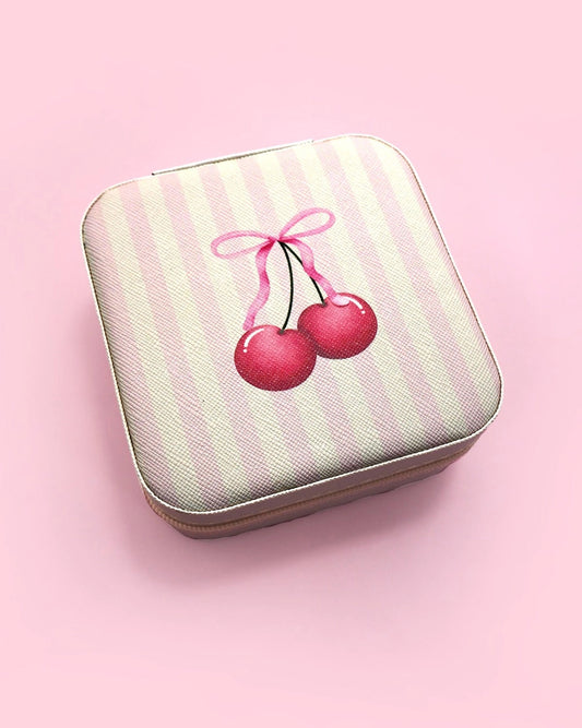 Jewelry Organizer Travel Box Cherry