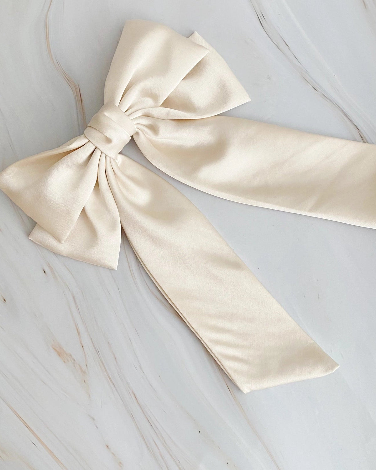 Double Satin Bow Hair Clip