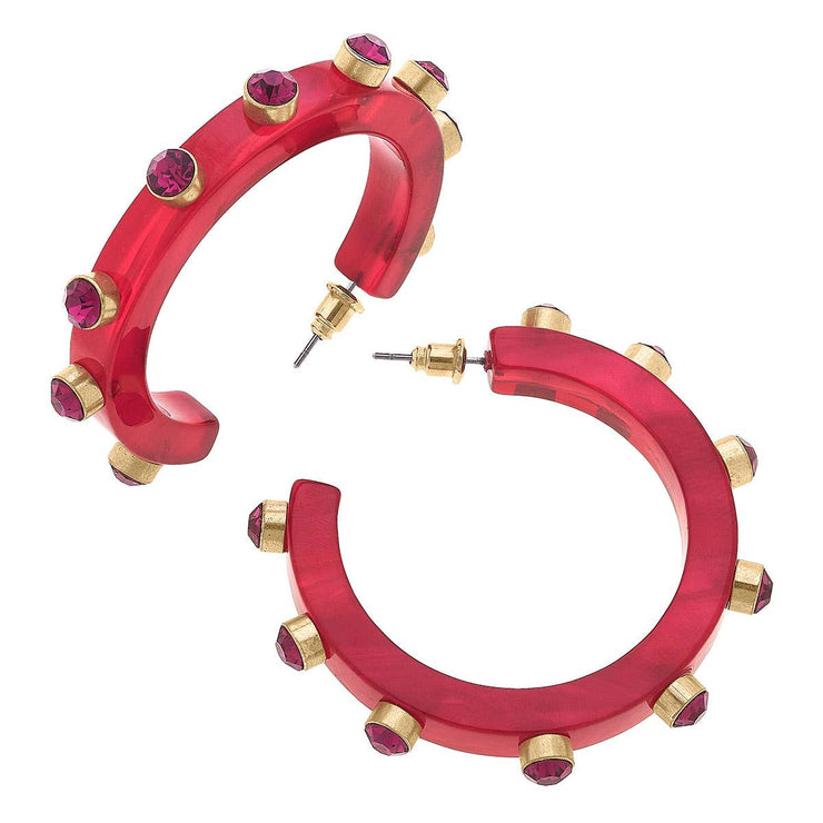 Renee Resin/Rhinestone Hoops