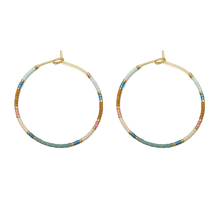 Miyuki Delica Hoop Earrings