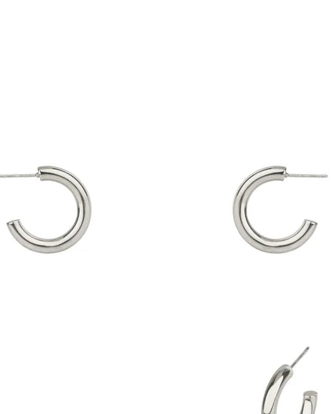 Stainless Steel 1" Silver Hoop Earring