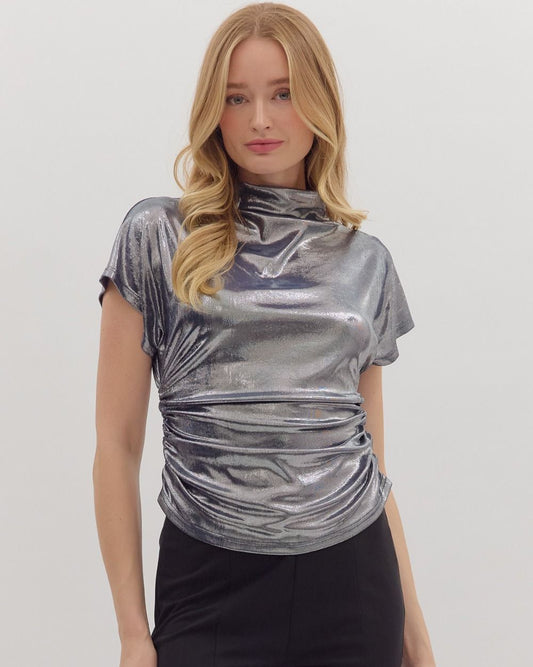 Midnight Mock Neck Top