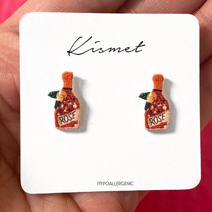 Rośe Bottle Stud Earrings