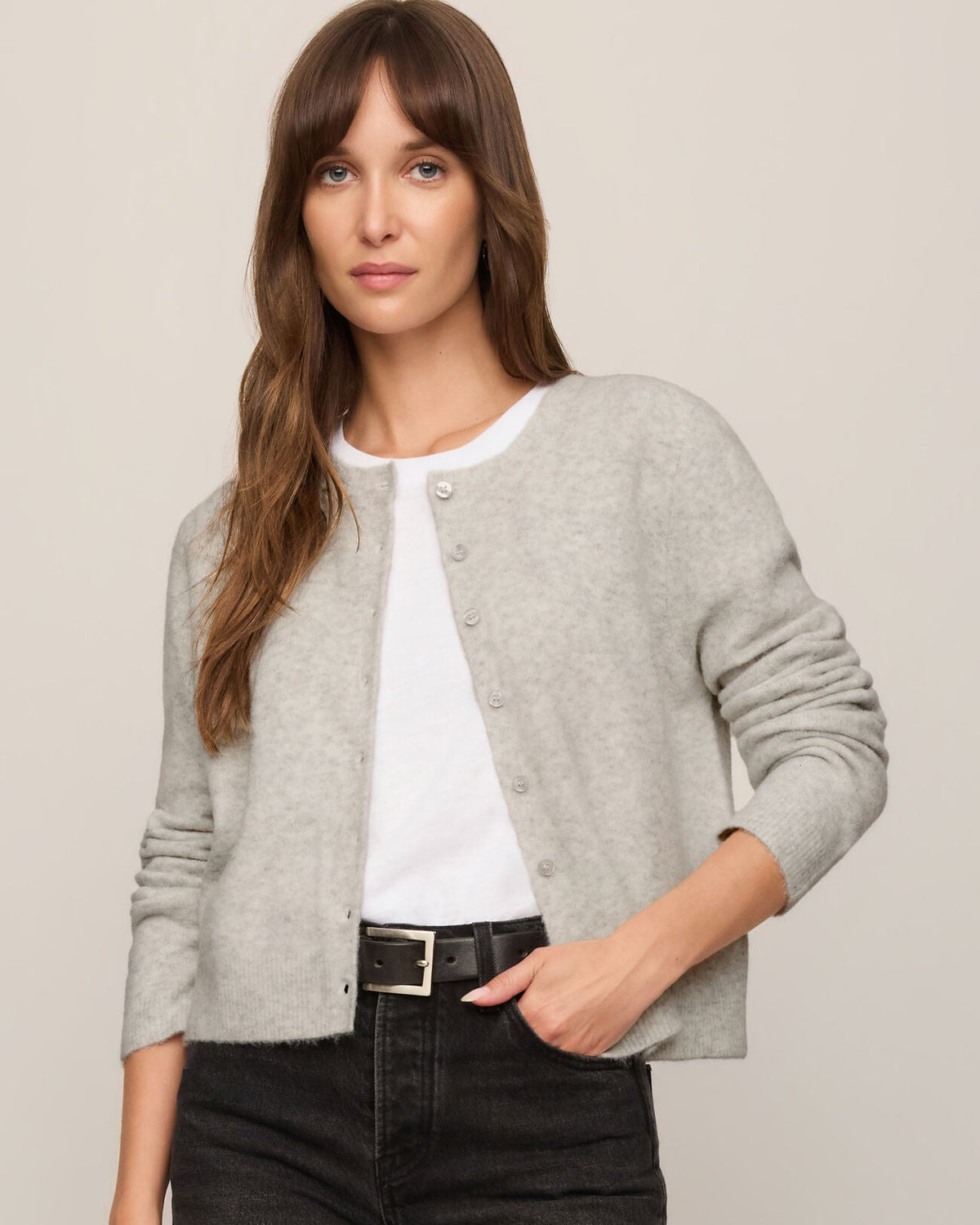 Medina Cardigan Feather Gray