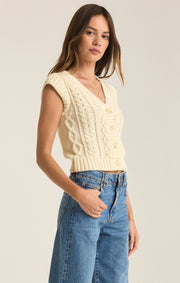 Set Adrift Sweater Vest- Sea Salt