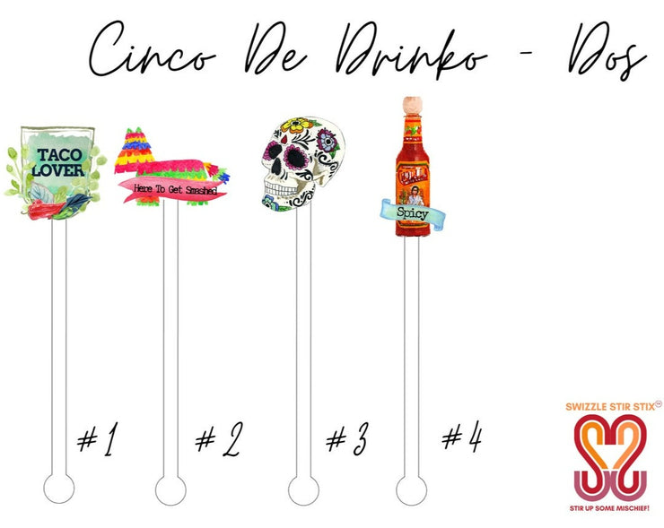 Cinco De Drinko Stir Sticks