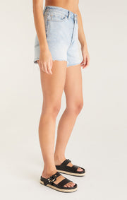 Everyday High-Rise Denim Short- Sun Bleached Indigo