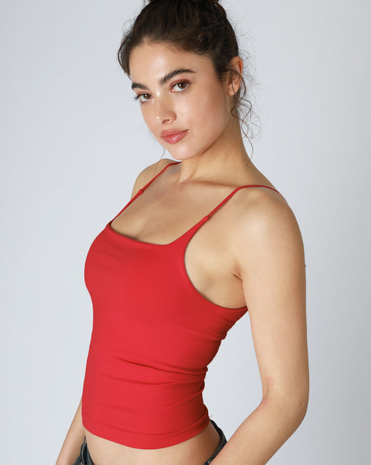 Clean Line Square Cami Red