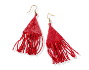 Lexie Scarlet Fringe Earrings