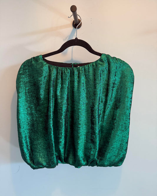 Missy Sparkle Green Bubble Top