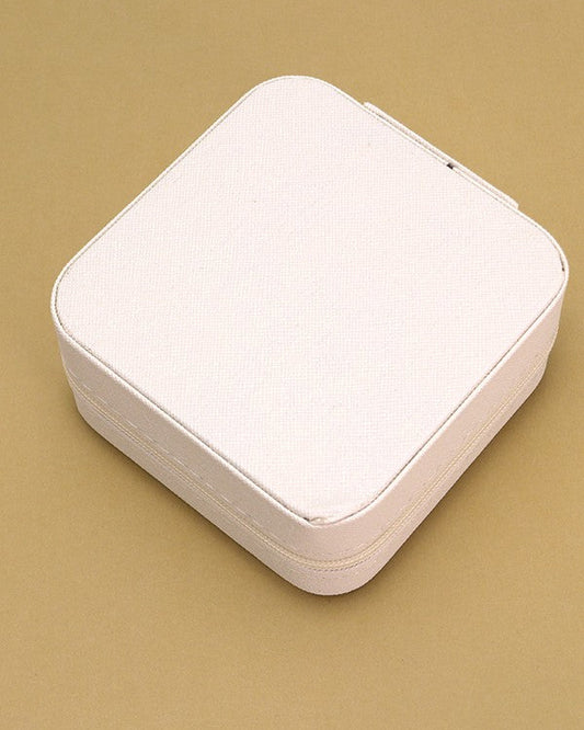 Jewelry Organizer Travel Box Off White