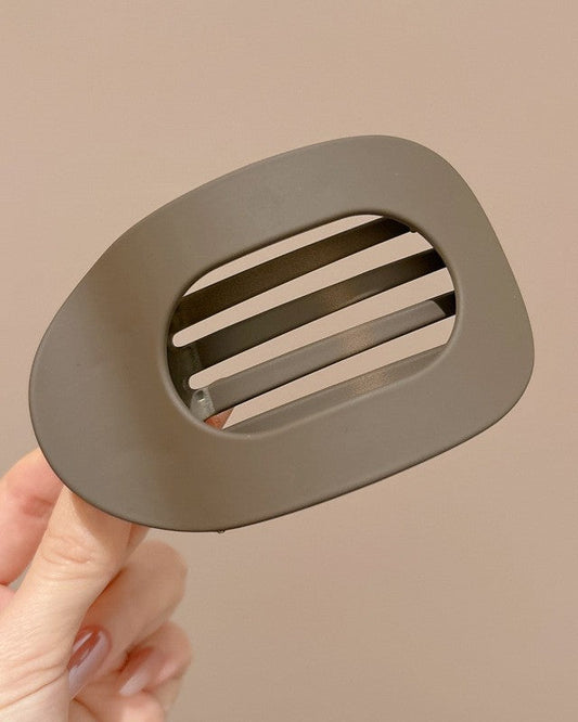 Jumbo Oval Claw Clip Taupe