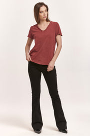 Vanya Slub Tee- Plum Berry