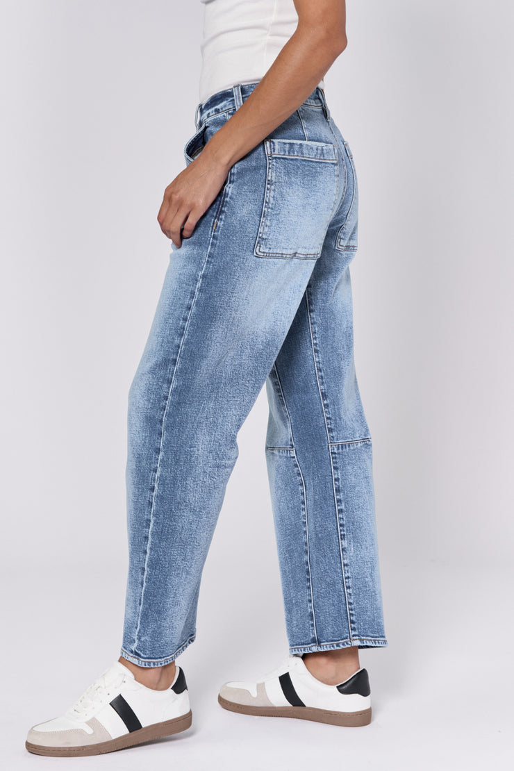 Lasso Barrel Jean Western Hue