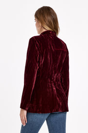 Wylie Blazer Jacket-Red Plum