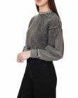 Acid Grey Embellished Sweatshirt