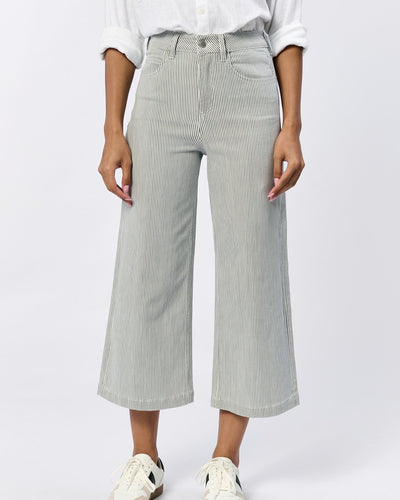 Audrey Wide Leg Railroad Grey