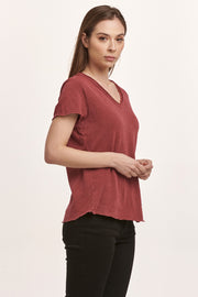 Vanya Slub Tee- Plum Berry