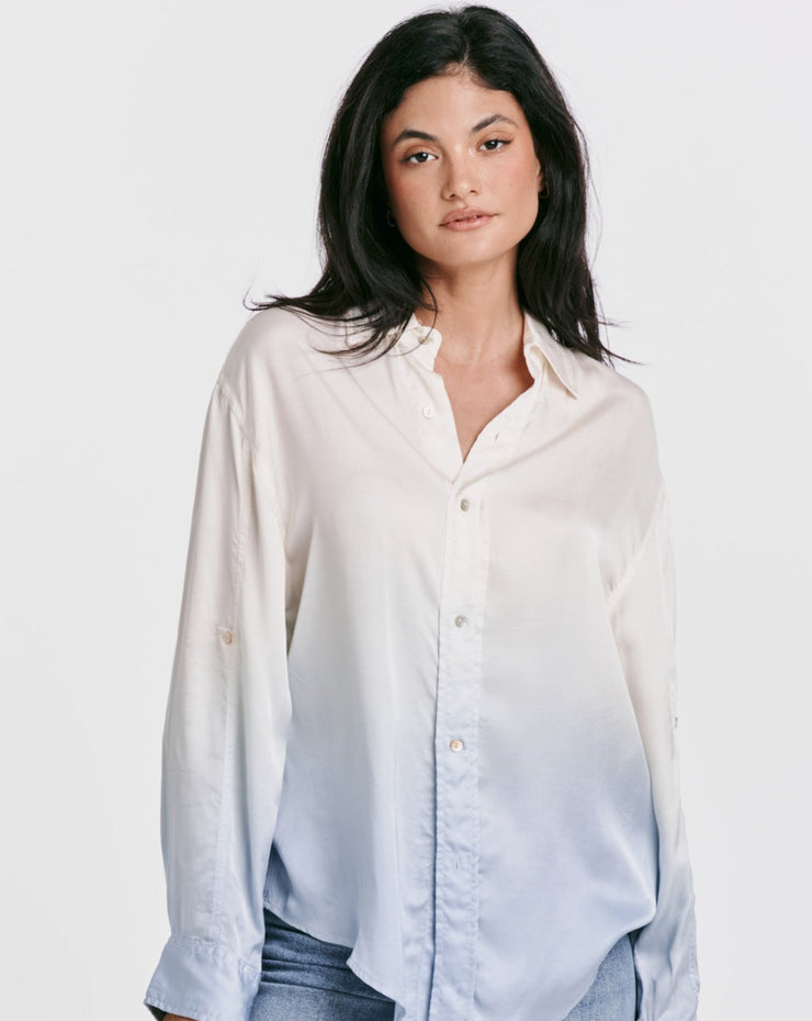 Lola Oversized Shirt - Waterfall Blue