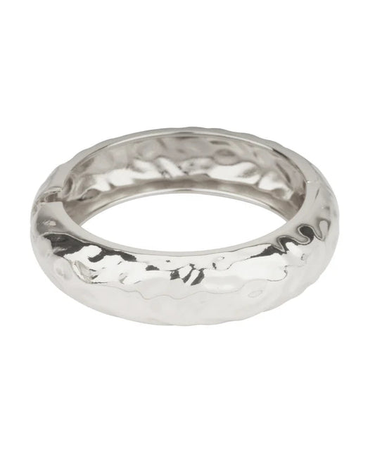 Hammered Silver Bangle