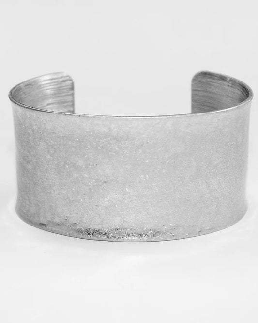 Wide Cuff Bracelet- Silver