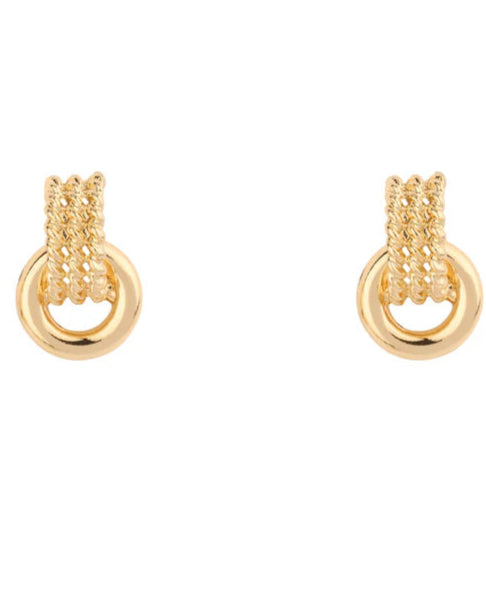 Gold Textured Hoop