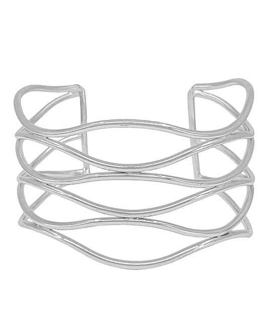 Matte Silver Cuff Bracelet