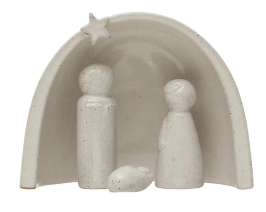Stoneware Nativity Set