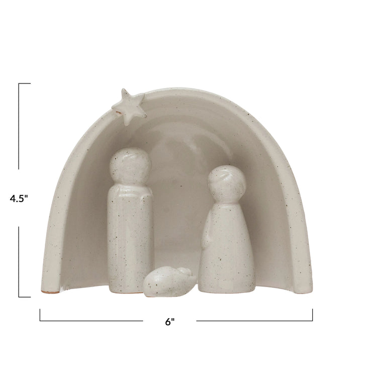 Stoneware Nativity Set