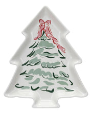 Stoneware Christmas Tree Plate