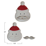 Stoneware Santa Head Shaped Platter