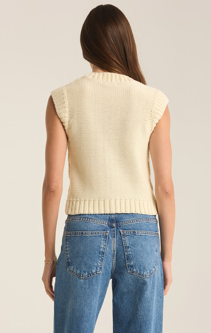 Set Adrift Sweater Vest- Sea Salt