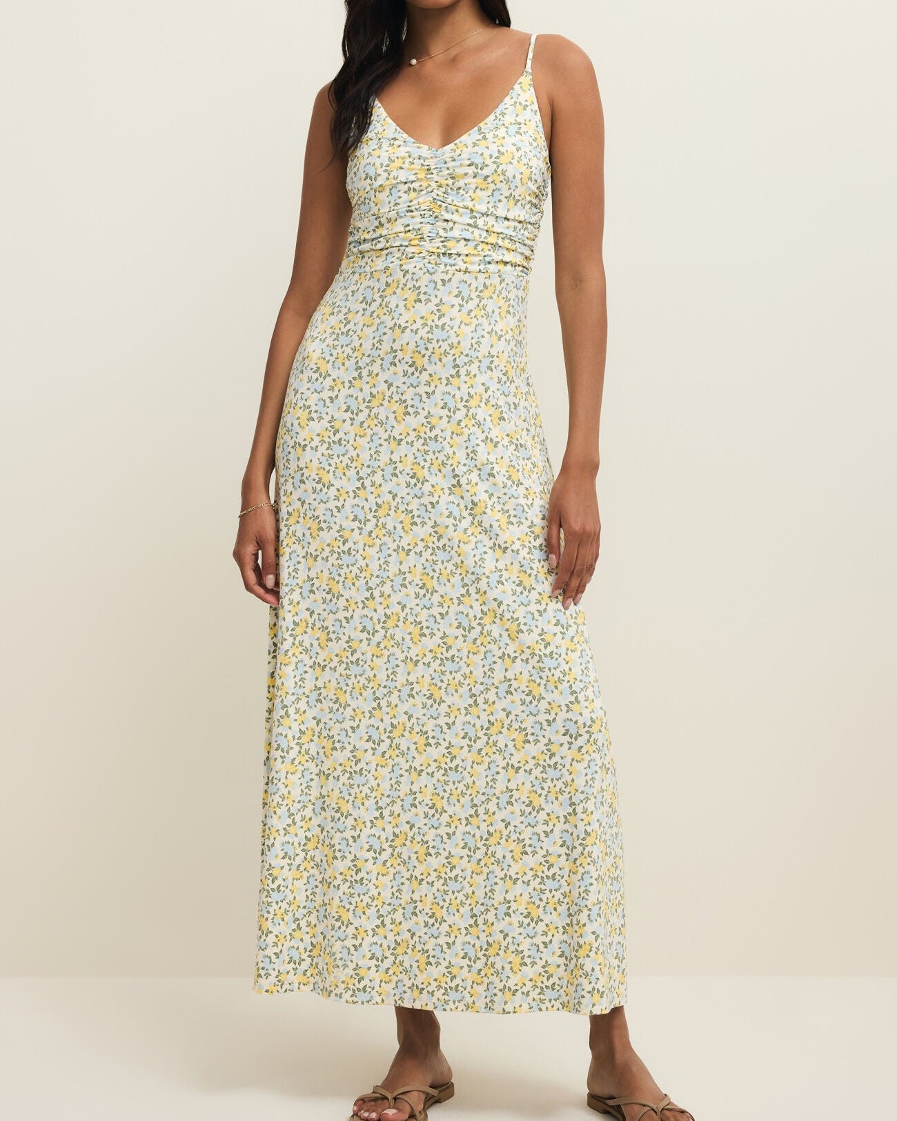 Faya Idra Ditsy Maxi Dress Cloud