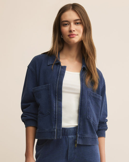 Heritage Knit Denim Jacket Indigo