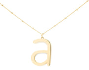 Gold Lowercase Initial Necklace