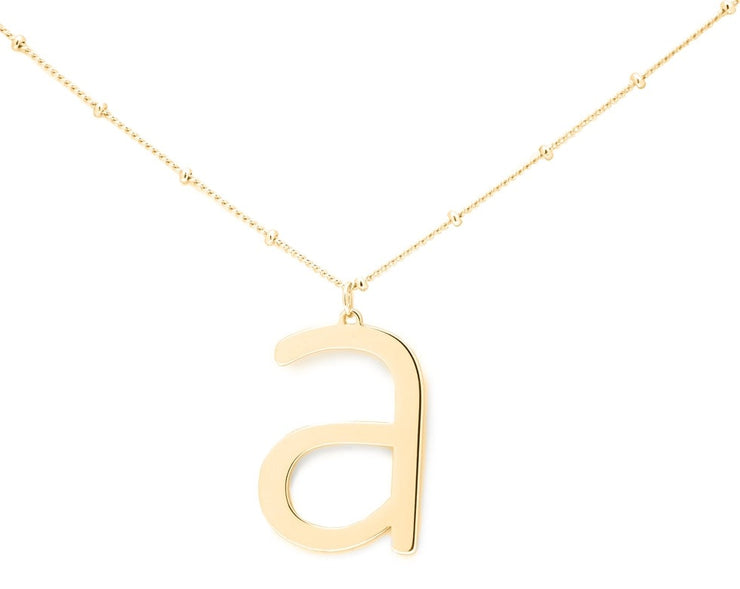 Gold Lowercase Initial Necklace