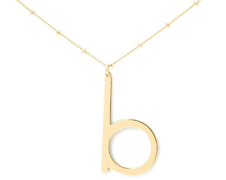 Gold Lowercase Initial Necklace