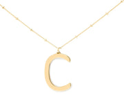 Gold Lowercase Initial Necklace