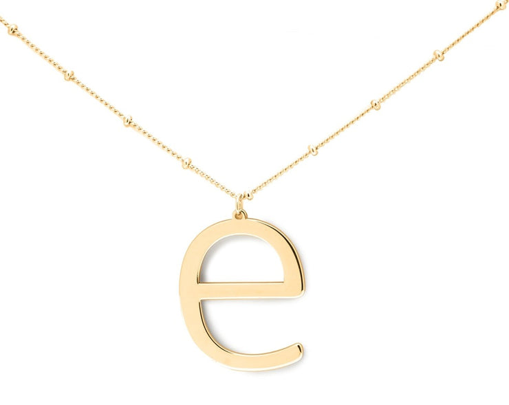 Gold Lowercase Initial Necklace