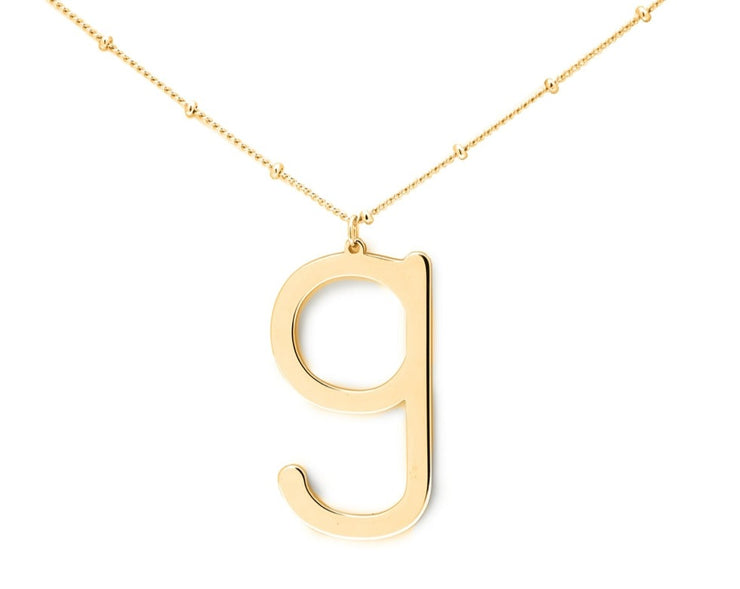 Gold Lowercase Initial Necklace