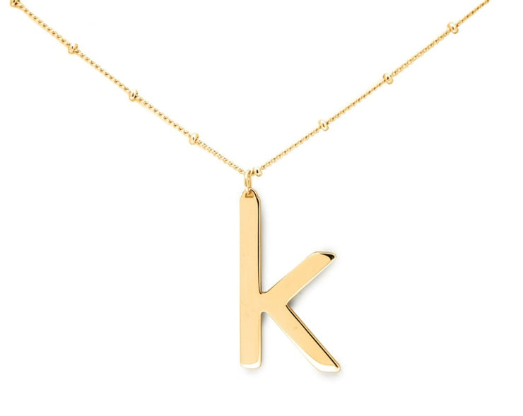 Gold Lowercase Initial Necklace