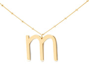 Gold Lowercase Initial Necklace