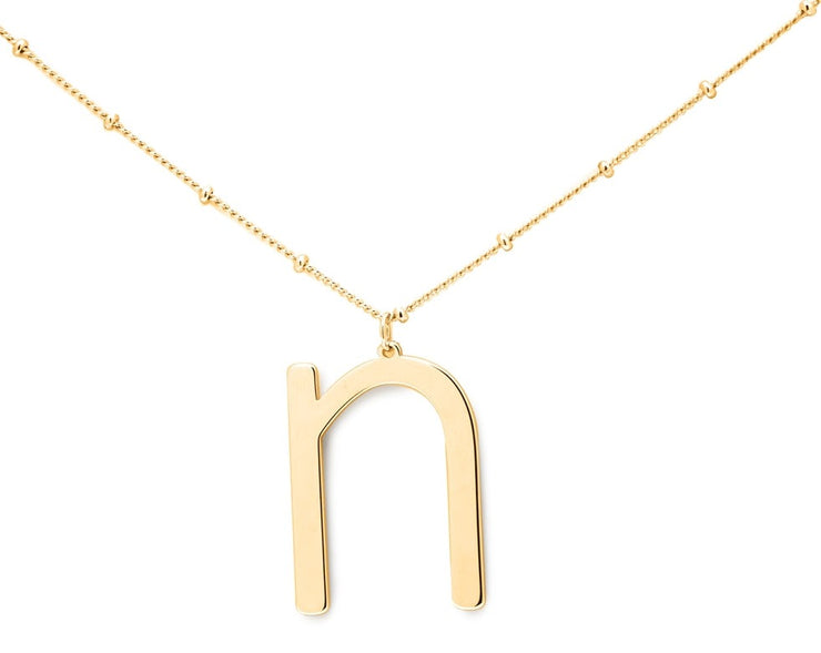 Gold Lowercase Initial Necklace