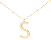 Gold Lowercase Initial Necklace