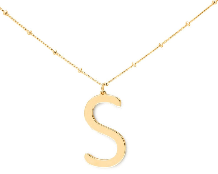 Gold Lowercase Initial Necklace