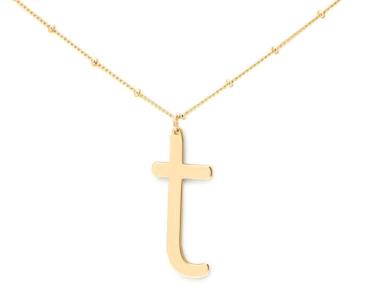 Gold Lowercase Initial Necklace